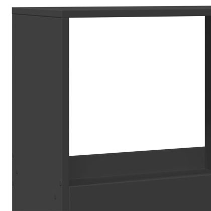 Библиотека, черна, 100x33x175 см, инженерно дърво