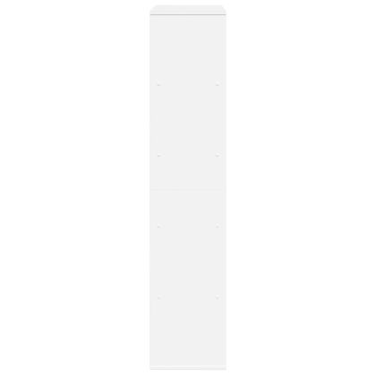 Библиотека, бяла, 100x33x156,5 см, инженерно дърво