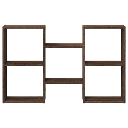 Стенен рафт, кафяв дъб, 96x18x60 см, инженерно дърво