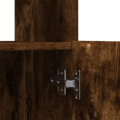 Висок шкаф, опушен дъб, 92x33x100 см, инженерно дърво