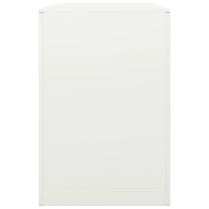 Стойка за дърва за огрев, бяла, 100x40x60 см, стомана