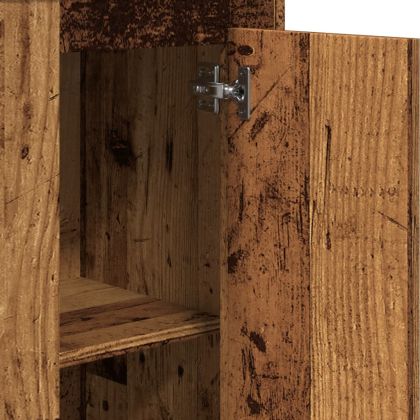 Висок шкаф, старо дърво, 36x35,5x103,5 cm, инженерно дърво