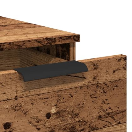 Шкаф за бюро, старо дърво, 33x50x75 см, инженерна дървесина