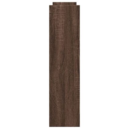 Тясна количка за съхранение 4 нива кафяв дъб инженерно дърво