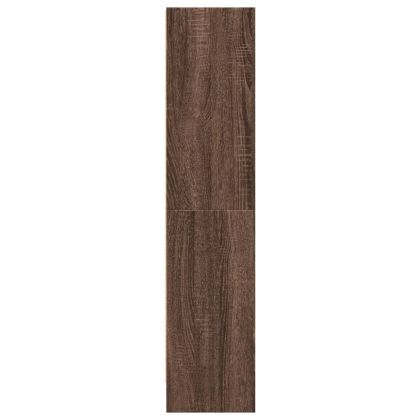 Библиотека, кафяв дъб, 60x24x109 см, инженерно дърво