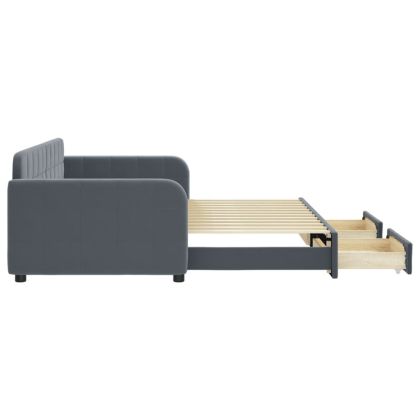 Дневно легло с уширение и чекмеджета, без матрак, 90x200 см