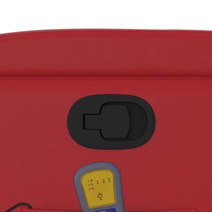 Масажен реклайнер стол, червен, изкуствена кожа