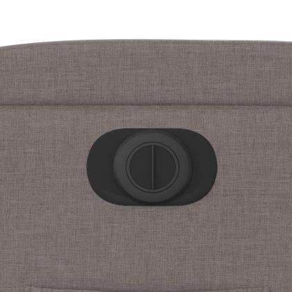 Електрически реклайнер стол, таупе, текстил