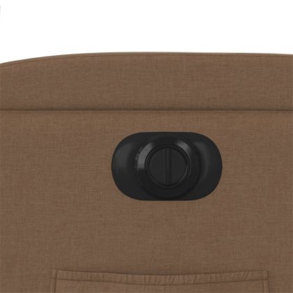 Електрически наклоняем стол, кафяв, текстил