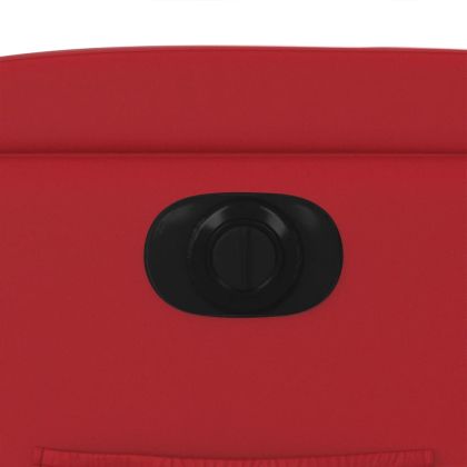 Електрически стол реклайнер, червен, изкуствена кожа