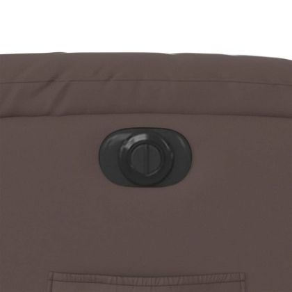 Електрически изправящ реклайнер стол, кафяв, изкуствена кожа