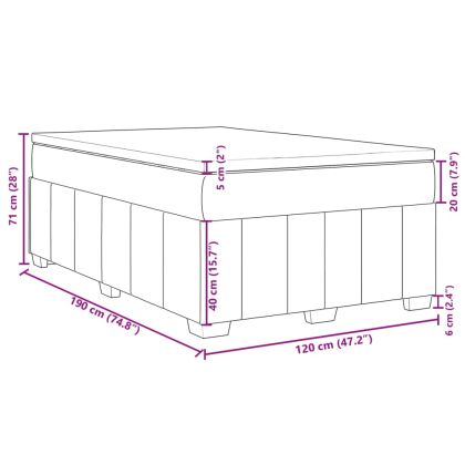 Боксспринг легло с матрак, черно, 120x190 см, плат