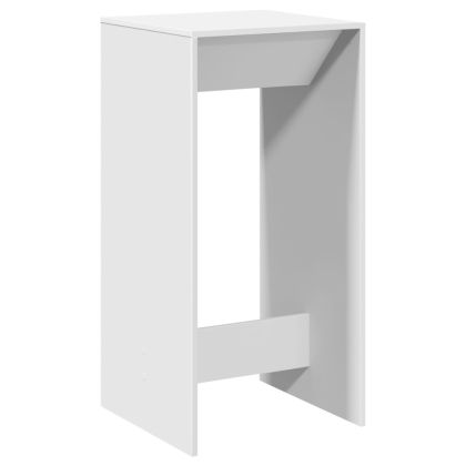 Бар маса, бяла, 51x50x103,5 см, инженерно дърво