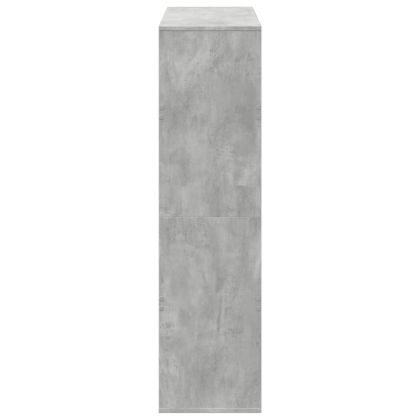 Библиотека, бетонно сива, 100x33x125,5 см, инженерно дърво