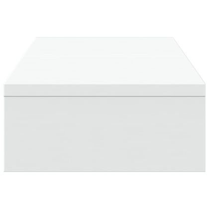 Регулируема поставка за монитор, бяла, 60x24x10,5 см