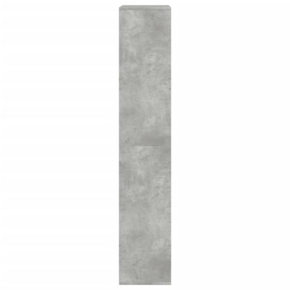 Библиотека, бетонно сива, 100x33x175 см, инженерно дърво