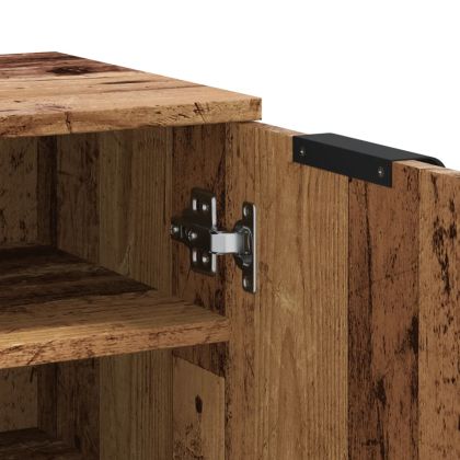 Шкаф за обувки старо дърво 29,5x35x100,5 см инженерна дървесина