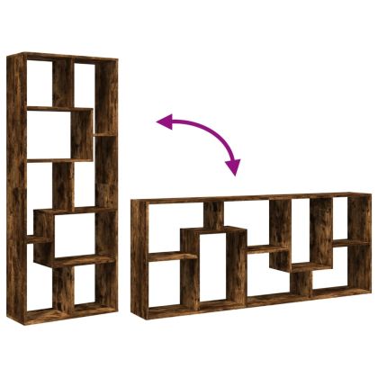 Разделител за стая / библиотека, опушен дъб, 67x25x161,5 см