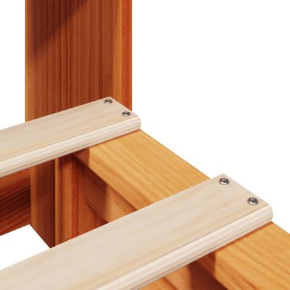 Легло с етажерка за книги, без матрак, 100x200 см, дърво масив