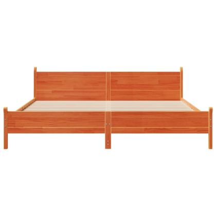 Рамка за легло без матрак, восъчнокафяв, 180x200 см, бор масив