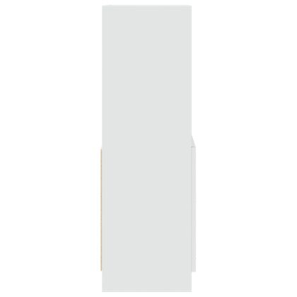 Висок шкаф, бял, 63x33x100 см, инженерно дърво