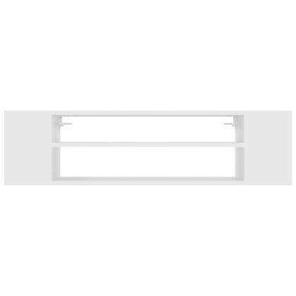 Окачен TВ шкаф, бял, 100x30x26,5 см, инженерно дърво