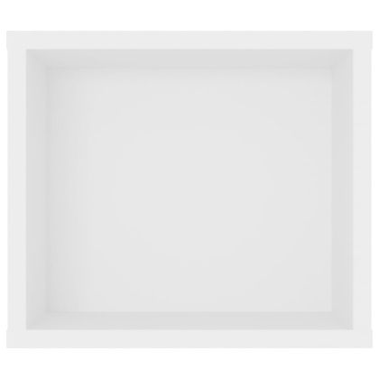 Окачен TВ шкаф, бял, 100x30x26,5 см, инженерно дърво