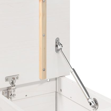 Пейка, бяла, 110x41x76,5 см, борово дърво масив