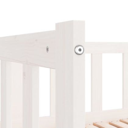 Разтегателно дневно легло, без матрак, бяло, 2x(90x200) см