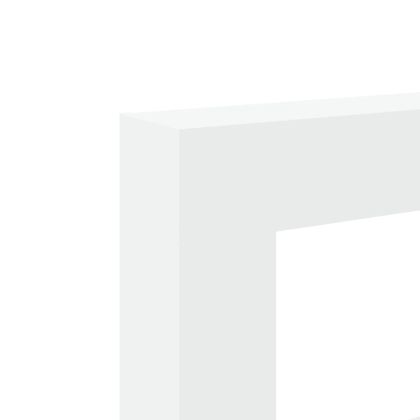 Облицовка за камина, бяла, 81x18x82 см, инженерно дърво