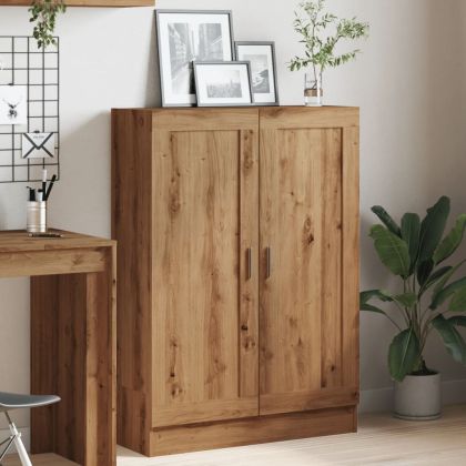 Библиотека, дъб артизан, 82,5x30,5x115 см, инженерно дърво