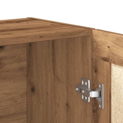 Библиотека, дъб артизан, 82,5x30,5x115 см, инженерно дърво