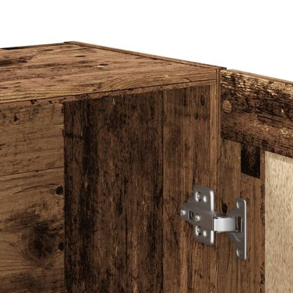 Шкаф за книги, старо дърво, 82,5x30,5x115 см, инженерно дърво