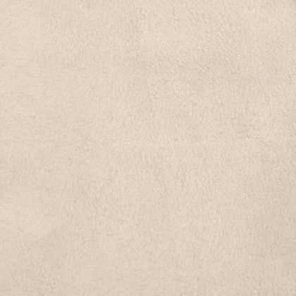 Плъзгащ се стол с табуретка, кремавобял, текстил