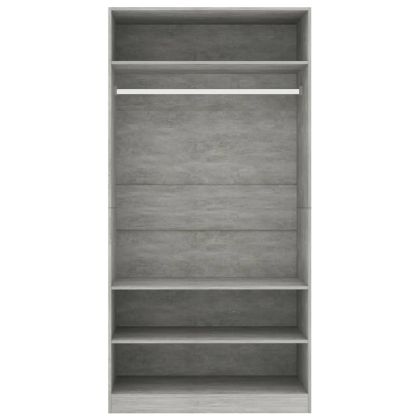 Гардероб, бетоново сиво, 100x50x200 см, ПДЧ
