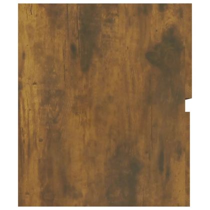 Шкаф за мивка, опушен дъб, 90x38,5x45 см, инженерно дърво