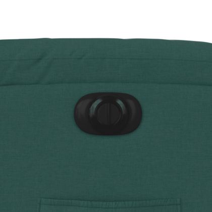 Електрически реклайнер стол, тъмнозелен, текстил