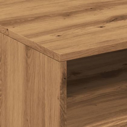 Маса за кафе с LED осветление, дъб артизан, 50x49x40 см