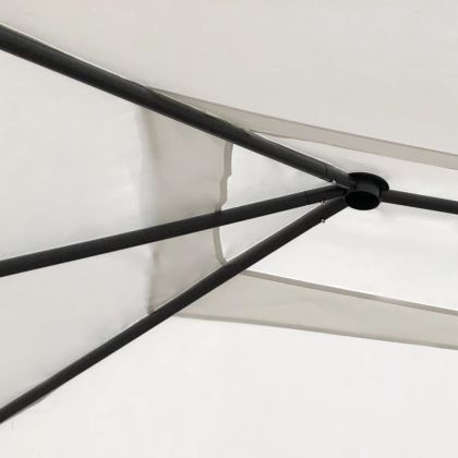 Шатра с покривала на стълбовете 2,98x5,3x2,59 м кремав 160 г/м²