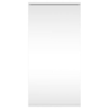 Ъглов шкаф с огледало за баня бял 30x24x60 см