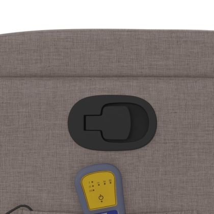 Масажен изправящ стол реклайнер, таупе, текстил