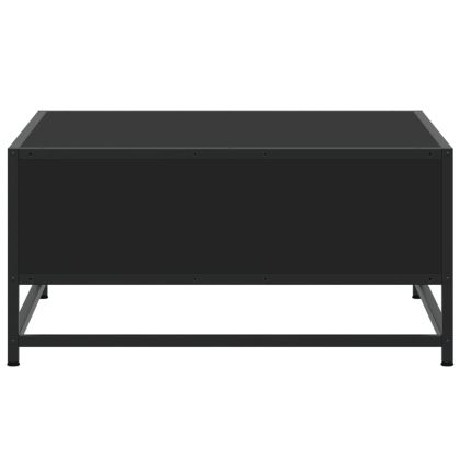 Кафе маса, черна, 60,5x60,5x30 см, инженерно дърво и метал