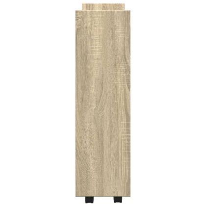 Тясна количка за съхранение 3 нива дъб сонома инженерно дърво