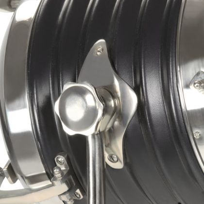 Наземна лампа на статив, черна, мангово дърво масив, 171 см