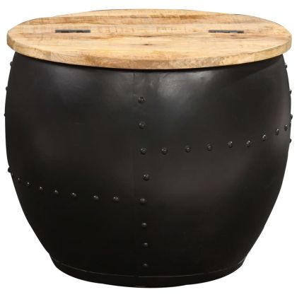 Маса за кафе, кръгла, 53x43 см, мангово дърво масив