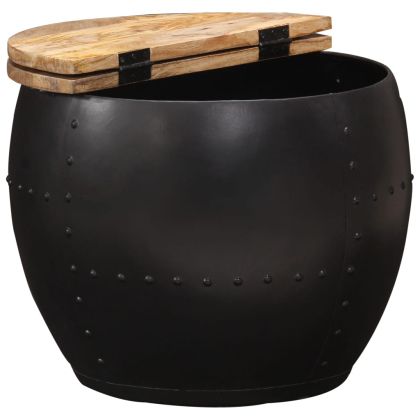 Маса за кафе, кръгла, 53x43 см, мангово дърво масив