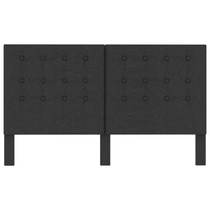 Тапицирана табла за спалня тъмносива текстил 160x200 см