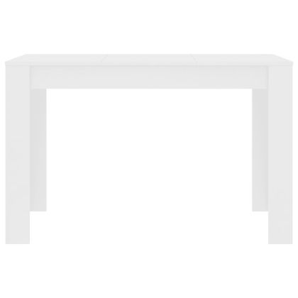 Трапезна маса, бяла, 120x60x76 см, инженерно дърво