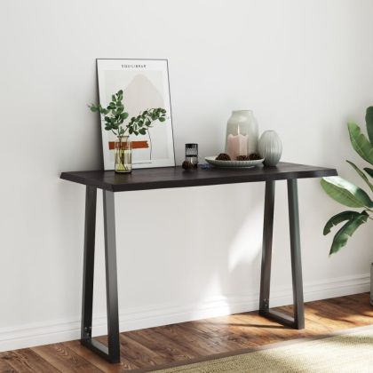 Плот за маса тъмнокафяв 120x60x(2-4) см обработен масивен дъб