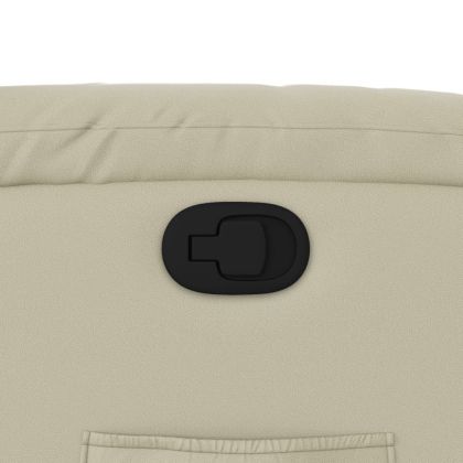 Изправящ реклайнер стол, кремав, изкуствена кожа